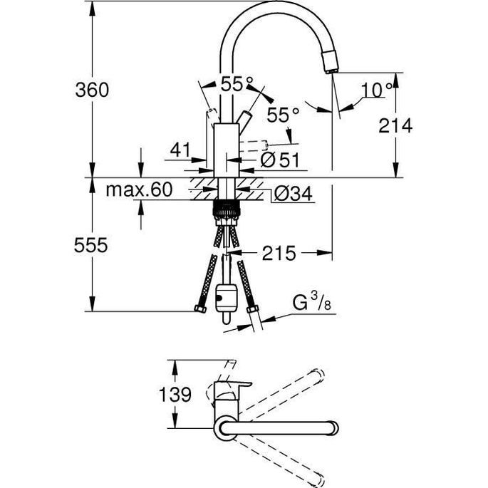 GROHE - Mitigeur monocommande Evier 9 - Photo n°5