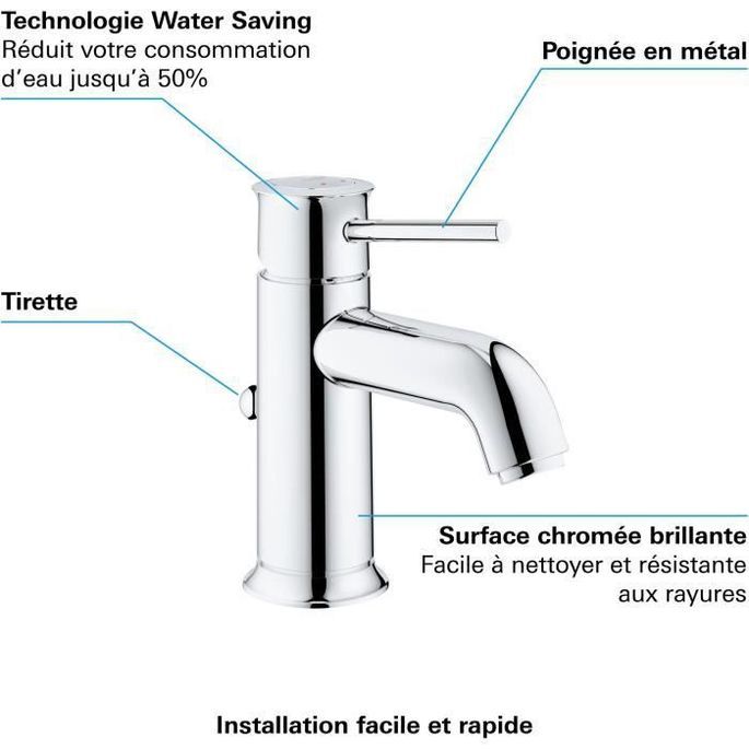 GROHE - Mitigeur monocommande Lavabo - Taille S 9 - Photo n°5