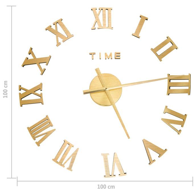 Horloge murale 3D Design moderne Doré 100 cm XXL 4 - Photo n°5