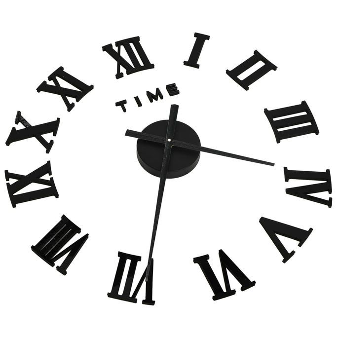 Horloge murale 3D Design moderne Noir 100 cm XXL 3 - Photo n°3