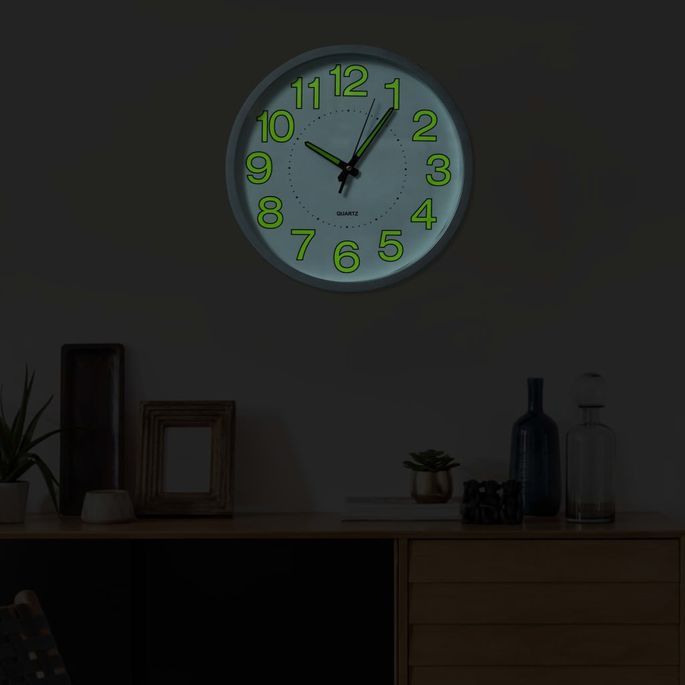 Horloge murale lumineuse Blanc 30 cm - Photo n°3