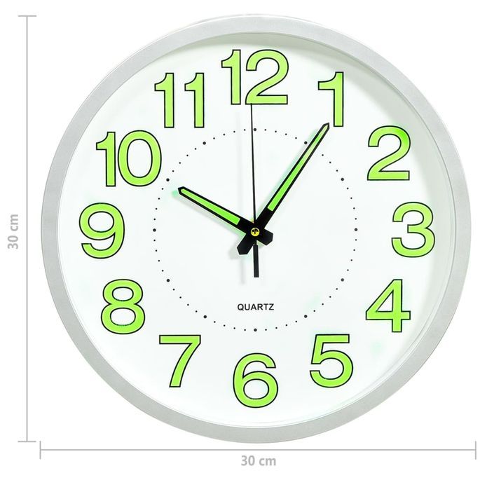 Horloge murale lumineuse Blanc 30 cm - Photo n°6