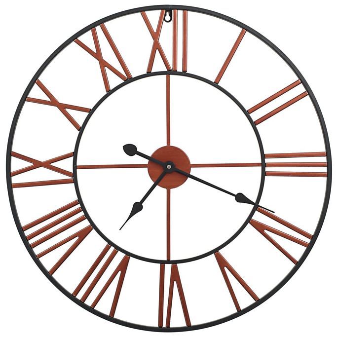 Horloge murale Métal 58 cm Rouge - Photo n°2