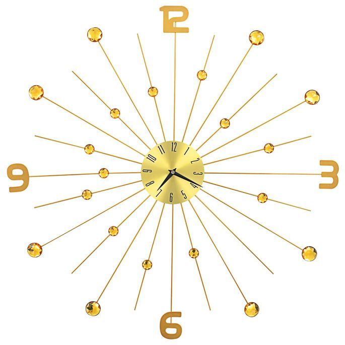 Horloge murale Métal 70 cm Doré 2 - Photo n°2