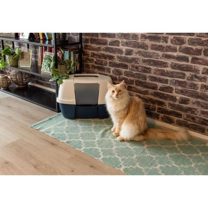 Iris Ohyama Bac A Litiere D Angle Corner Litter Box 53 3 X 40 6 X 35 5 Cm Bleu Marine Et Blanc Pour Chat Lestendances Fr Iris Ohyama Bac A Litiere D Angle Corner Litter Box 53 3 X 40 6 X 35 5 Cm Bleu Marine Et Blanc Pour Chat Lestendances Fr