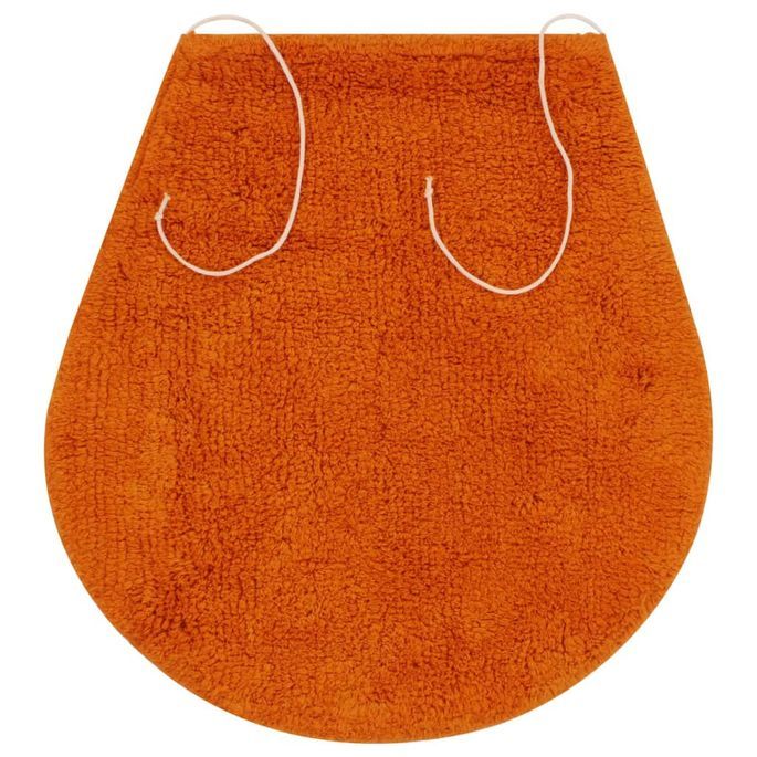 Jeu de tapis de salle de bain 3 pcs Tissu Orange - Photo n°5