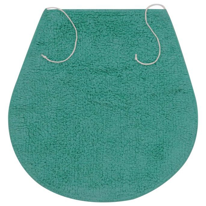 Jeu de tapis de salle de bain 3 pcs Tissu Turquoise - Photo n°5