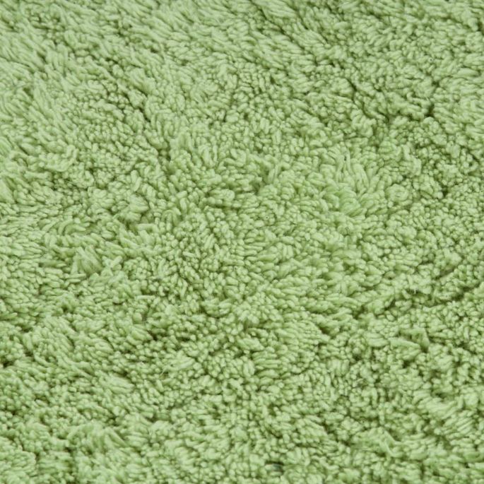 Jeu de tapis de salle de bain 3 pcs Tissu Vert - Photo n°2