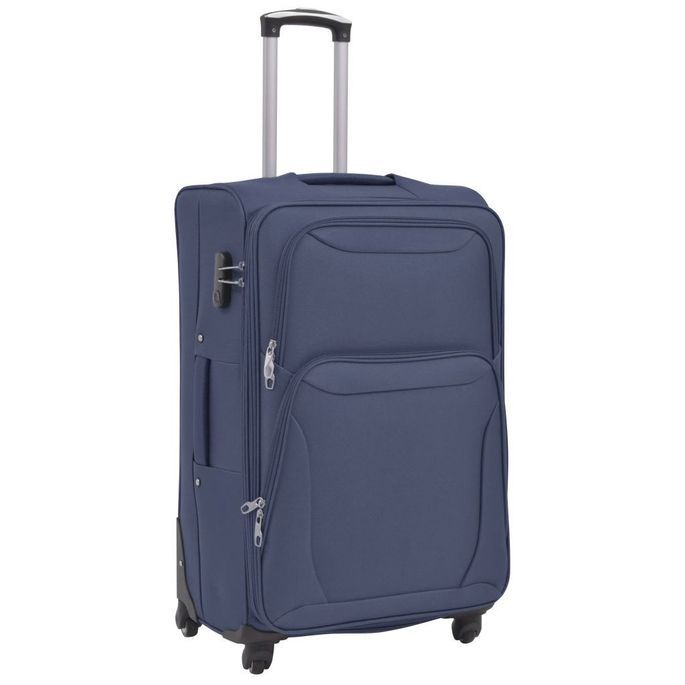 Jeu de valises souples 3 pcs Bleu marine - Photo n°6