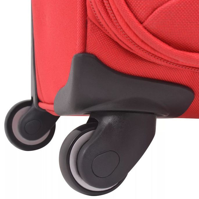 Jeu de valises souples 3 pcs Rouge - Photo n°11