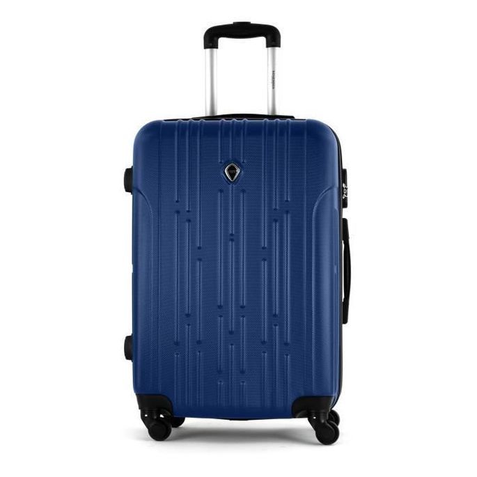 abs JLS Set de 3 valises Chariot 4 Roues Bleu 75 cm 