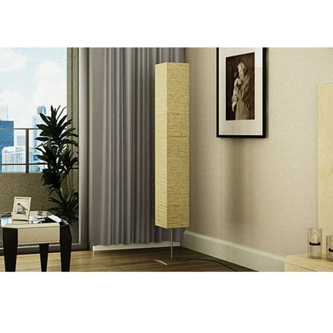 Lampadaire avec support en acier 170 cm Beige - Photo n°3