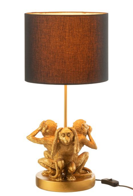 Lampe de chevet singe doré Jacynthe H 1.96 cm - Photo n°2