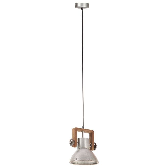 Lampe suspendue industrielle 25 W Argenté Rond 19 cm E27 - Photo n°6