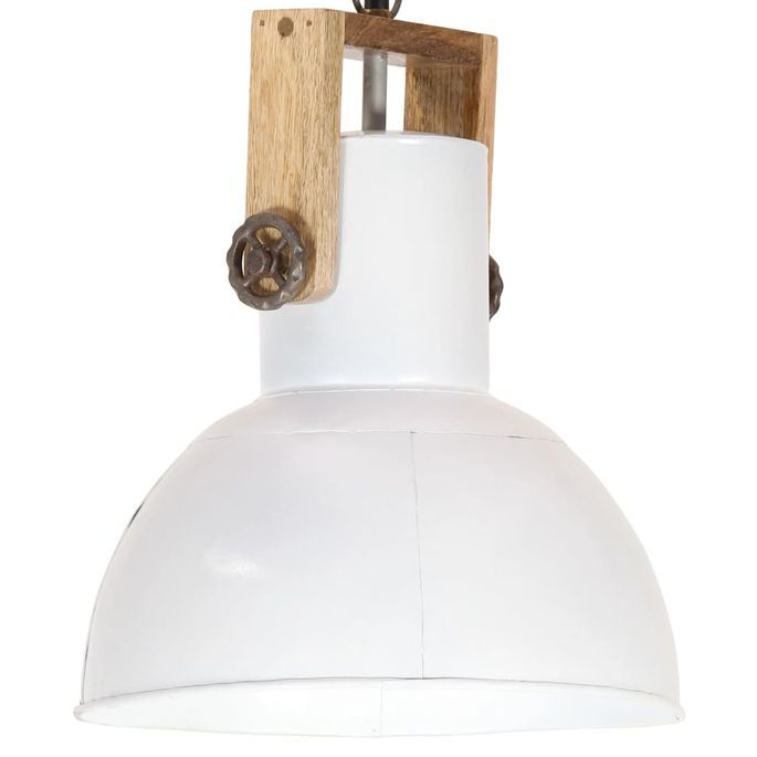 Lampe suspendue industrielle 25 W Blanc Rond Manguier 32 cm E27 - Photo n°1