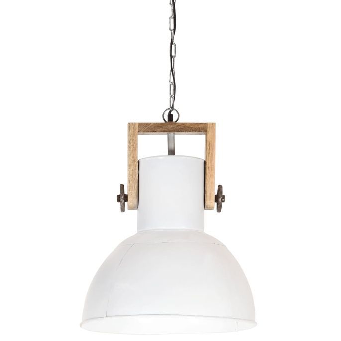 Lampe suspendue industrielle 25 W Blanc Rond Manguier 32 cm E27 - Photo n°4