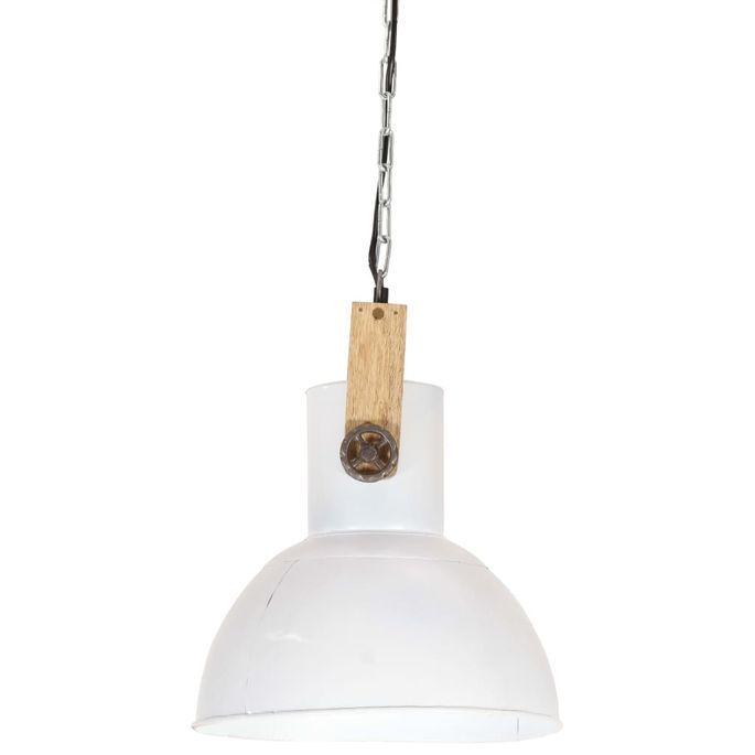 Lampe suspendue industrielle 25 W Blanc Rond Manguier 32 cm E27 - Photo n°5