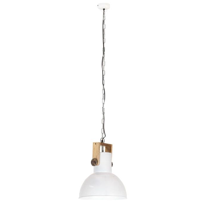 Lampe suspendue industrielle 25 W Blanc Rond Manguier 32 cm E27 - Photo n°7