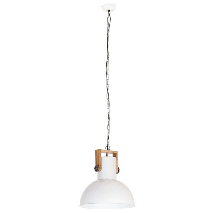 Lampe suspendue industrielle 25 W Blanc Rond Manguier 42 cm E27 - Photo n°7