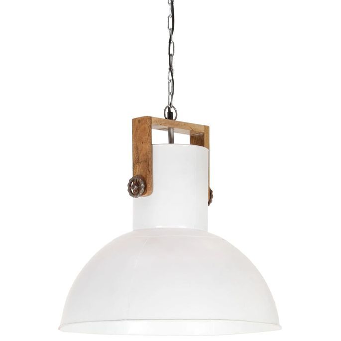 Lampe suspendue industrielle 25 W Blanc Rond Manguier 52 cm E27 - Photo n°3
