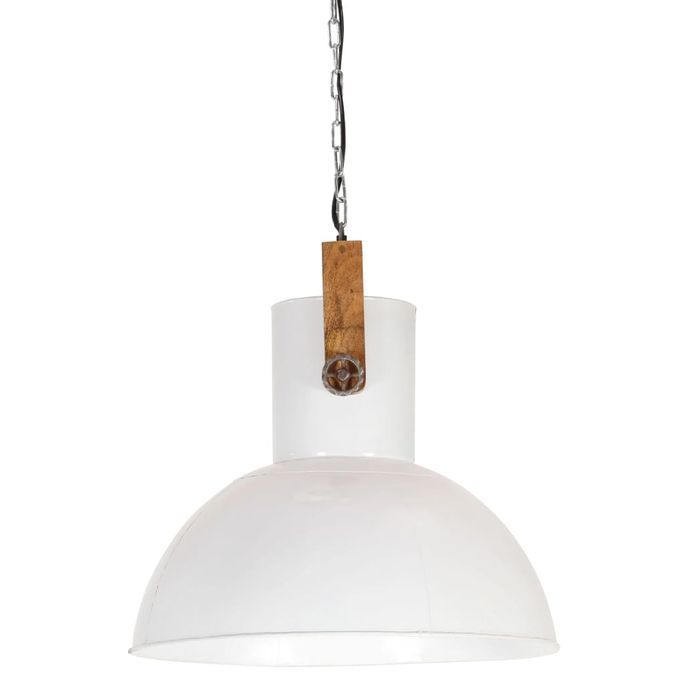 Lampe suspendue industrielle 25 W Blanc Rond Manguier 52 cm E27 - Photo n°5