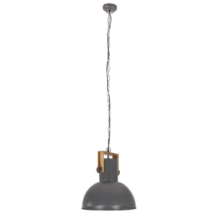 Lampe suspendue industrielle 25 W Gris Rond Manguier 42 cm E27 - Photo n°7