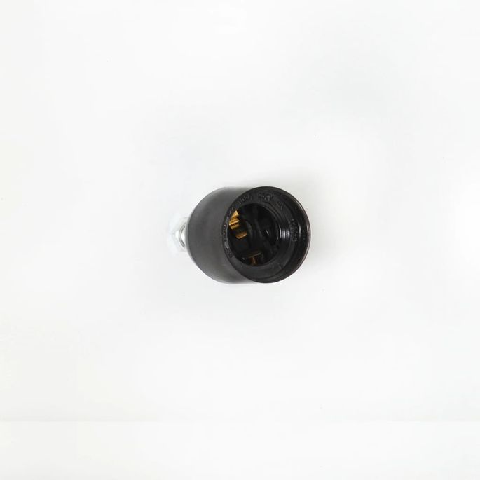 Lampe suspendue industrielle Blanc Rond 32 cm E27 Manguier 2 - Photo n°2