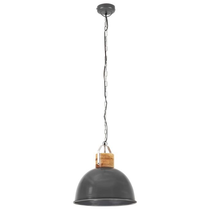 Lampe suspendue industrielle Gris Rond 51 cm E27 Manguier - Photo n°5