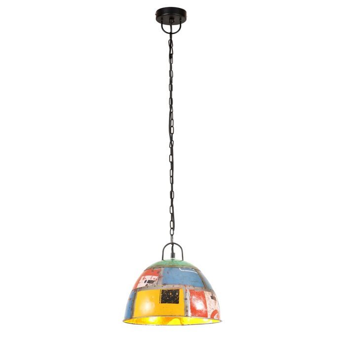 Lampe suspendue industrielle vintage 25W Multicolore Rond 31 cm - Photo n°2