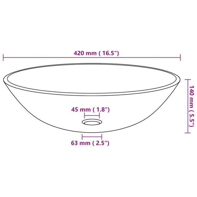 Lavabo de bain avec robinet et drain à poussoir Verre trempé 19 - Photo n°10