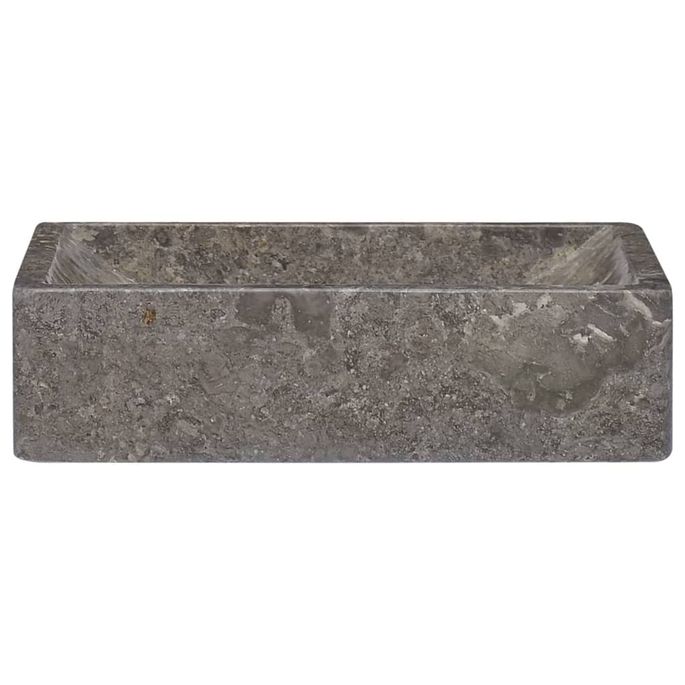 Lavabo Gris 45x30x12 cm Marbre - Photo n°2