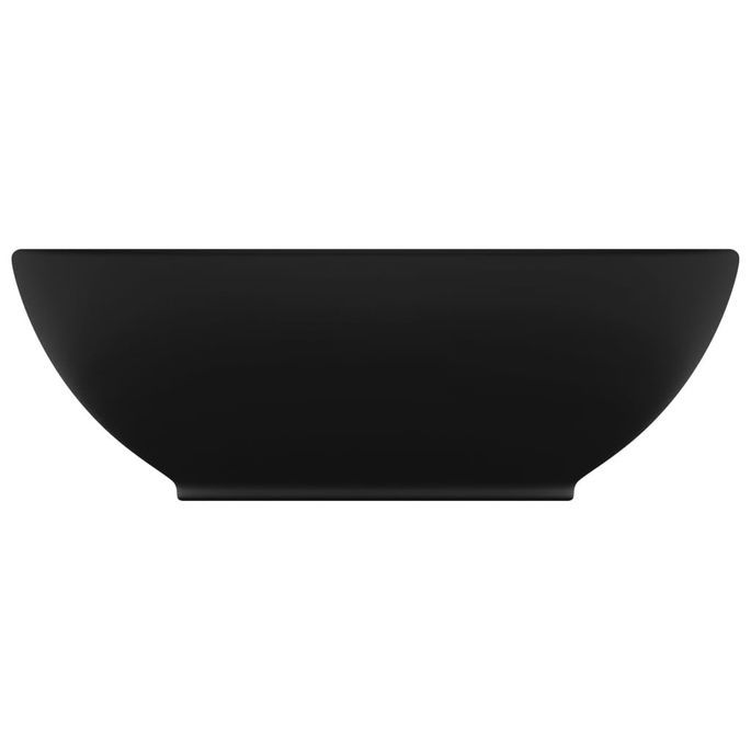 Lavabo ovale de luxe Noir mat 40x33 cm Céramique - Photo n°3