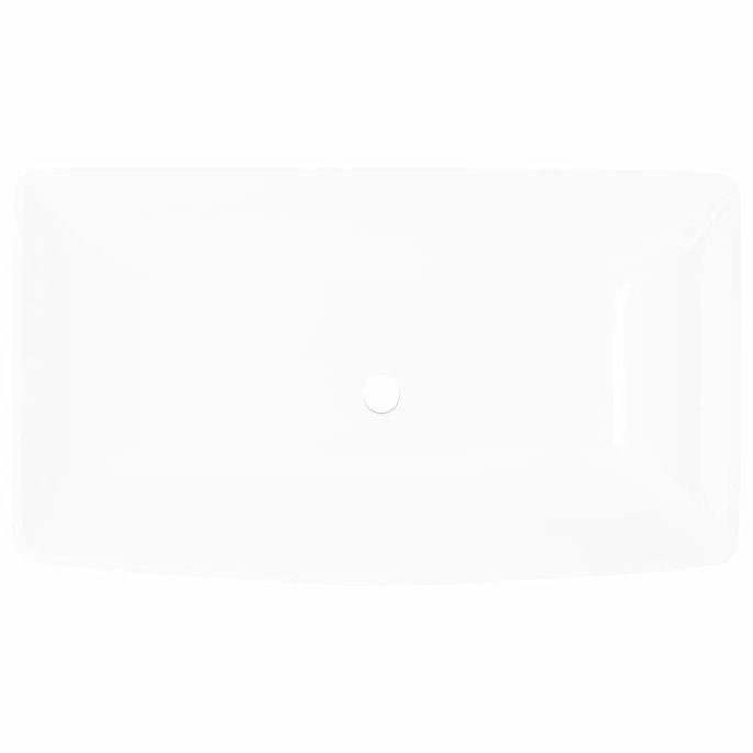 Lavabo rectangulaire Céramique Blanc 71 x 39 cm - Photo n°3
