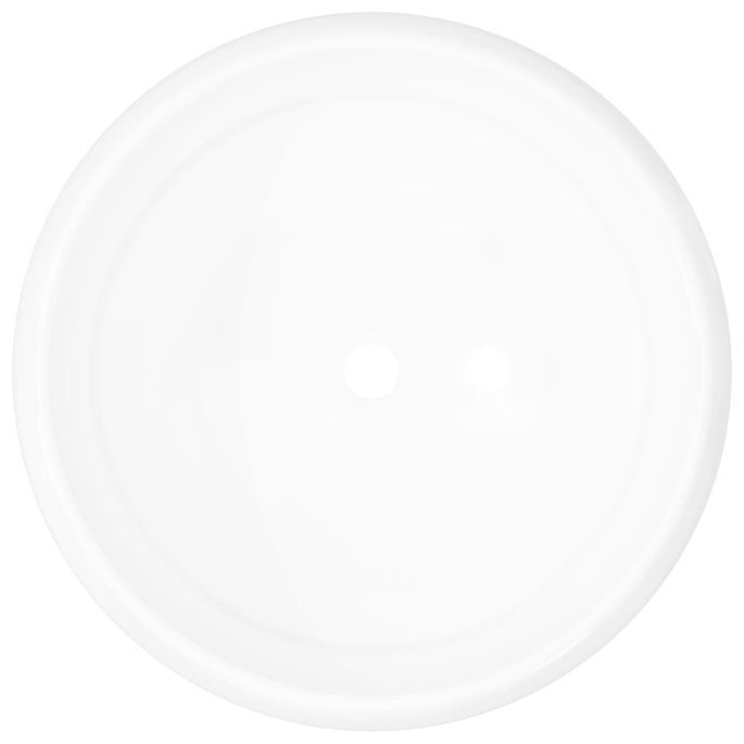 Lavabo ronde Céramique Blanc 40 x 15 cm - Photo n°3