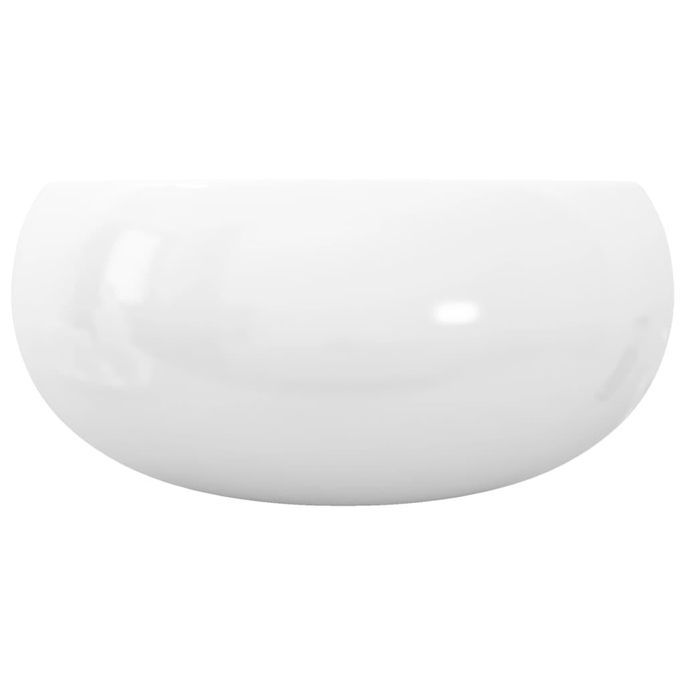 Lavabo ronde Céramique Blanc 40 x 15 cm - Photo n°5