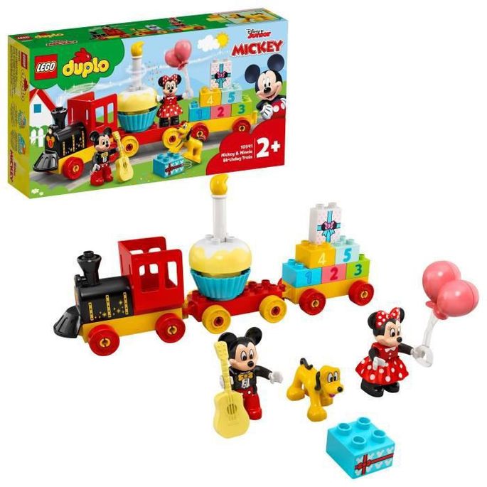 Lego Duplo Disney Le Train D Anniversaire De Mickey Et Minnie Jouet Pour Enfant De 2 Ans Et Plus Avec Train Et Figurines Lestendances Fr