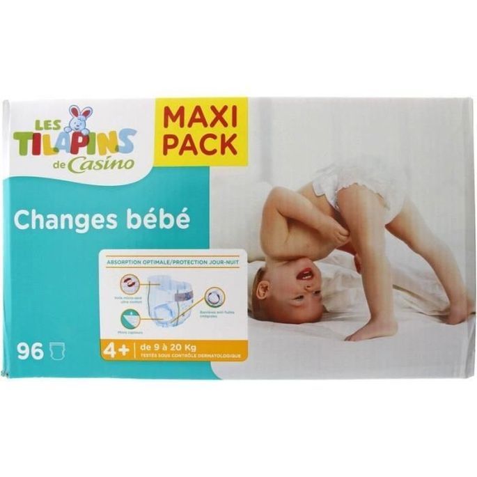 Les Tilapins 96 Couches Maxi Taille 4 9 A kg Lestendances Fr