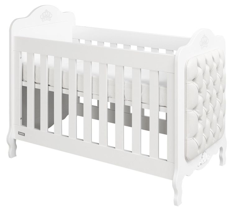 Bopita Lit Bebe Capitonne Hetre Massif Blanc Diva 60x1 Cm Lestendances Fr
