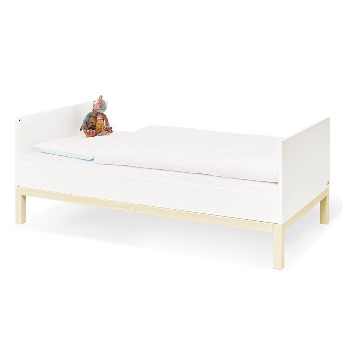Lit bébé évolutif pin massif blanc lasuré Skadi 70x140 cm - Photo n°2