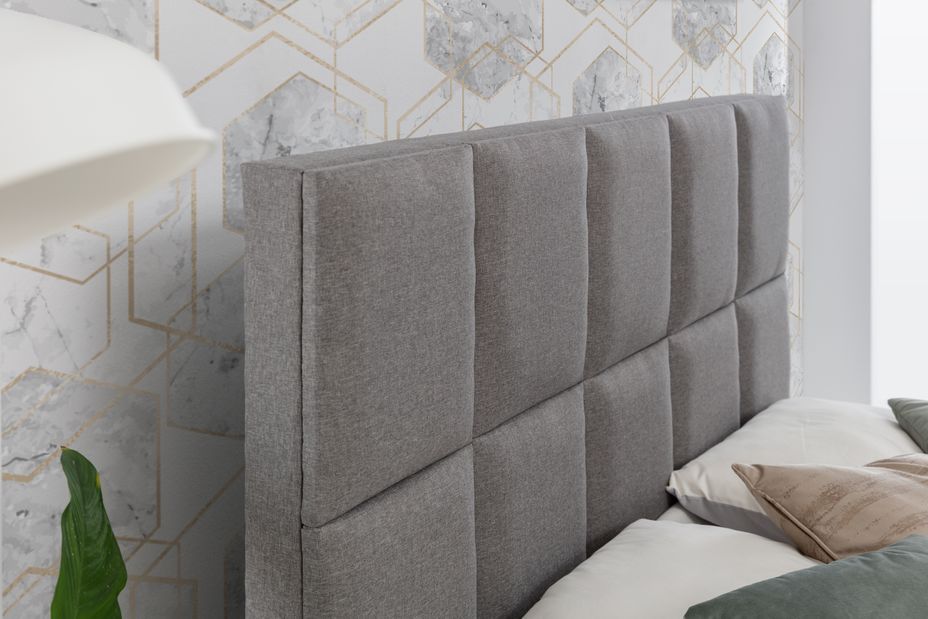 Lit boxspring simili cuir noir avec matelas et surmatelas Lizen - Photo n°6