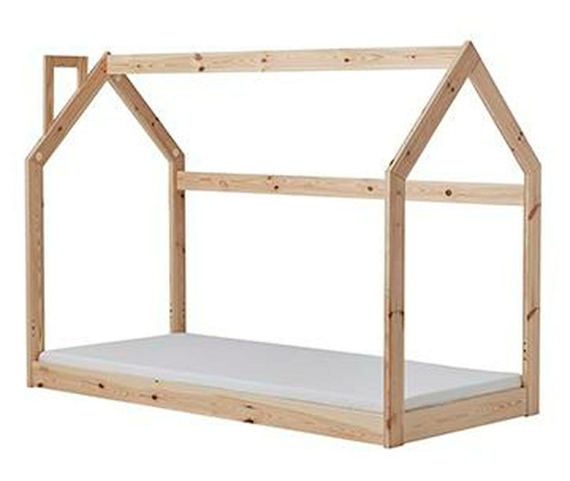 Lit cabane 90x200 cm pin massif clair Koya - Photo n°2