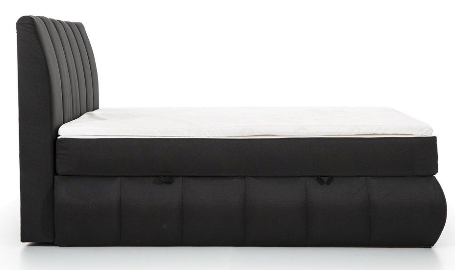 Lit continental matelassé tissu bleu foncé Florencia - Photo n°7