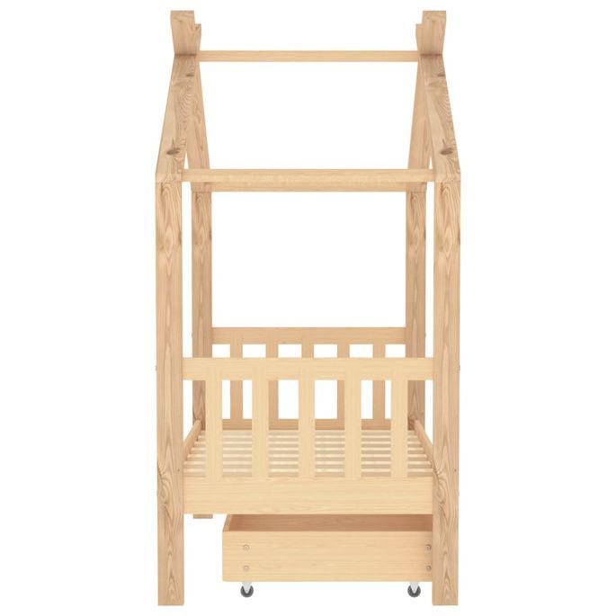 Lit d'enfant avec tiroir Bois de pin massif 70x140 cm - Photo n°4