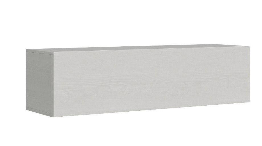 Lit escamotable 140x190 cm avec 1 meuble haut bois blanc kanto - Photo n°5