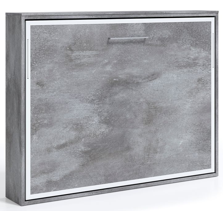 Lit escamotable horizontal 160x200 cm avec cadre métallique et pieds métal blanc synchronisés - Angelina - 12 coloris - Haut de gamme - Photo n°7