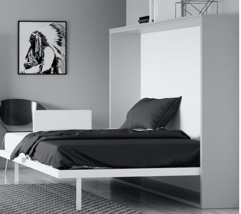 Lit escamotable horizontal 80x190 cm Valeria - Pieds synchronisés - Photo n°5