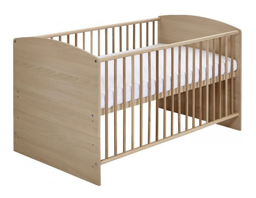 Lit évolutif 70x140 cm hêtre massif clair Classic Buche - Photo n°1