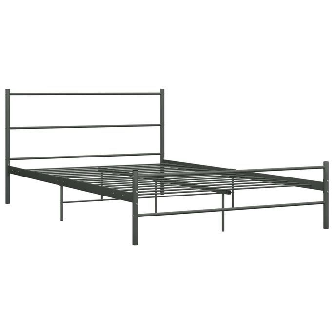 Lit métal gris Binder 140x200 cm - Photo n°7