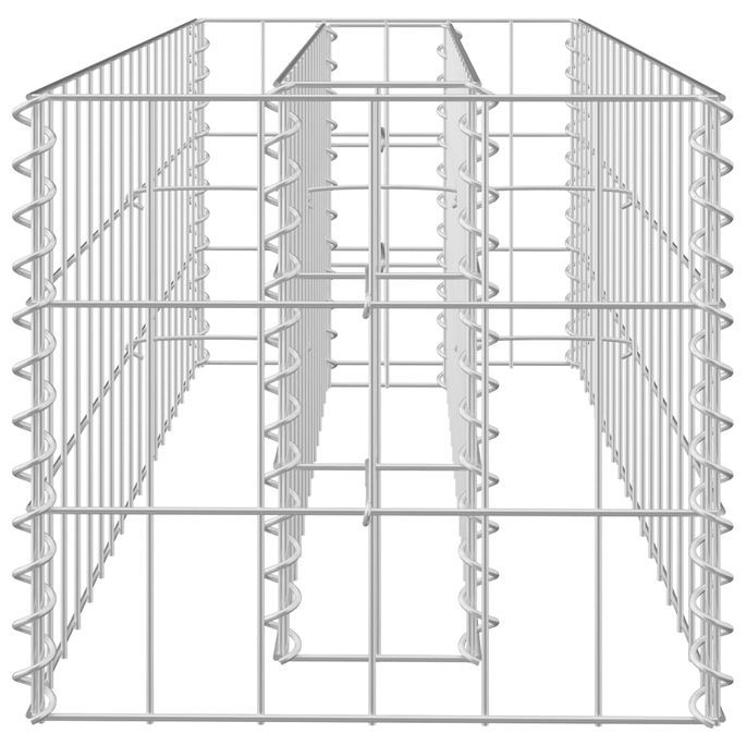 Lit surélevé à gabion Acier galvanisé 90x30x30 cm - Photo n°5