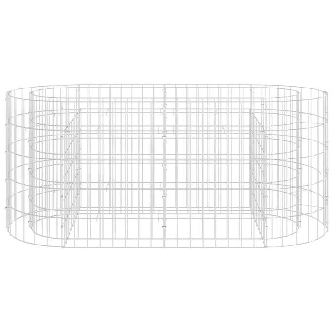 Lit surélevé à gabion Fer galvanisé 120x50x50 cm - Photo n°4